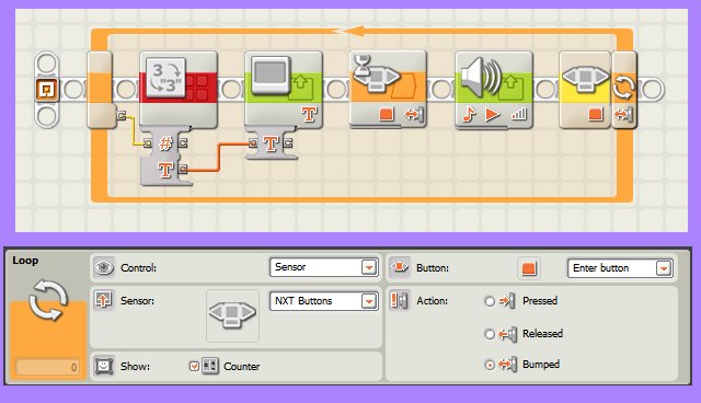 Ejemplos del Icono Ciclo de LEGO Mindstorm NXT